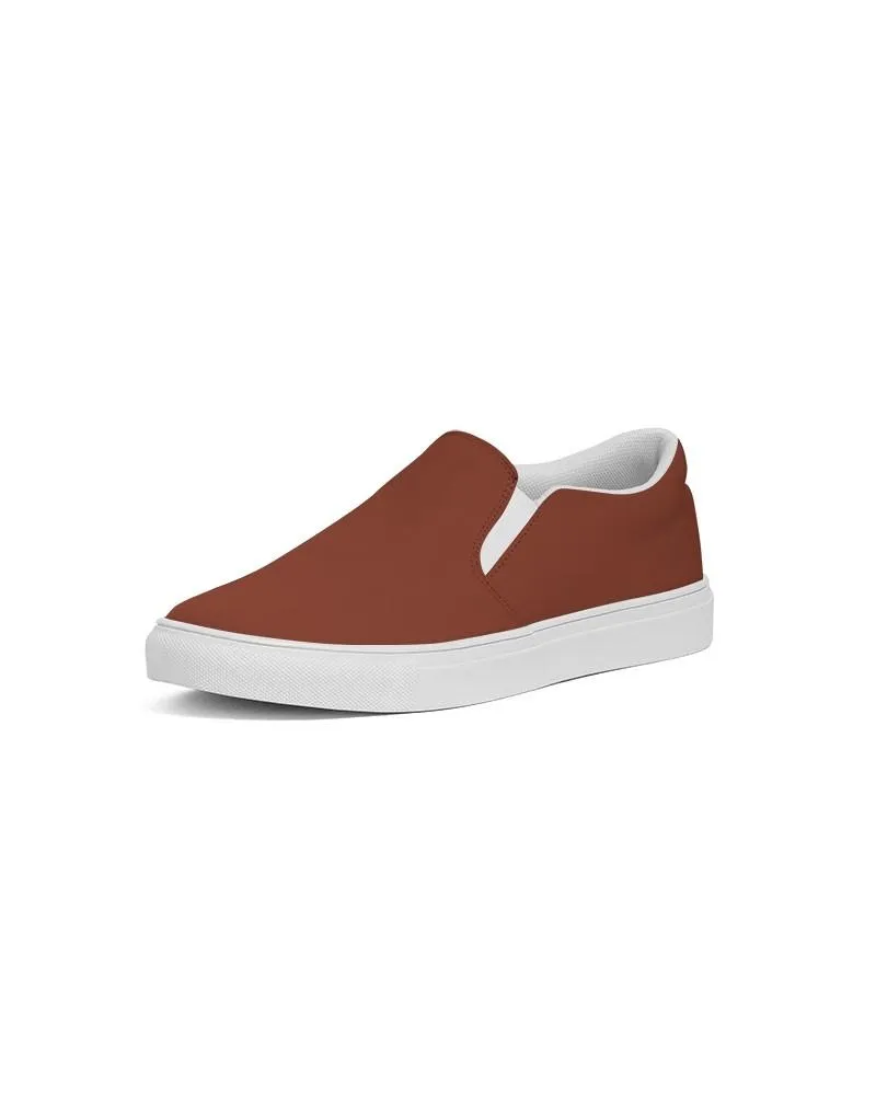 Medium Dark Midtone Red Slip-On Canvas Sneakers | Women's | C0M80Y80K60